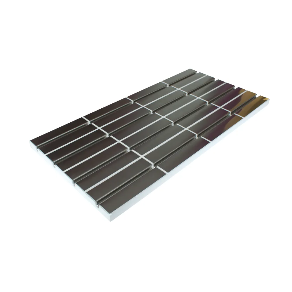 DALLE DROITE RAINURÉE ALU 125