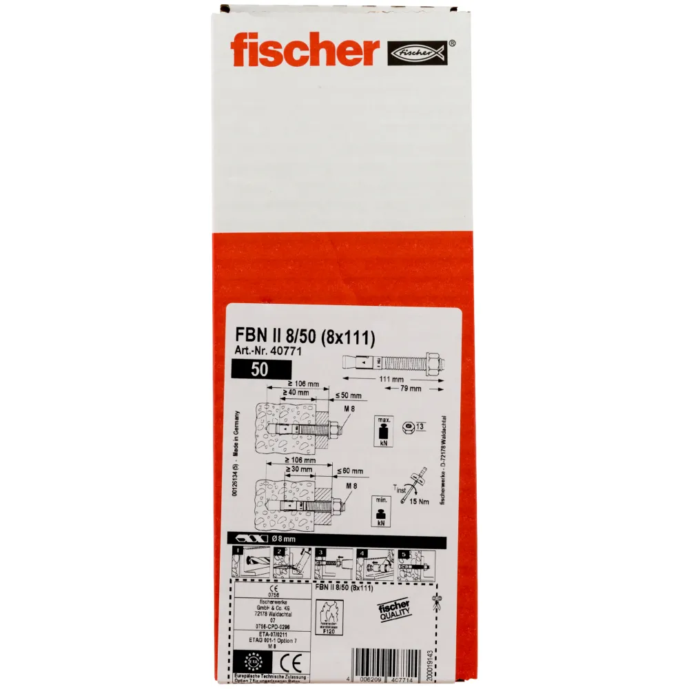 CHEVILLE BETON 8/50X118 50PCS