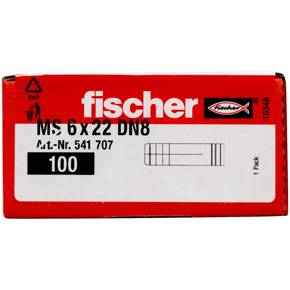 CHEVILLE LAITON M6 X 24 100PCS