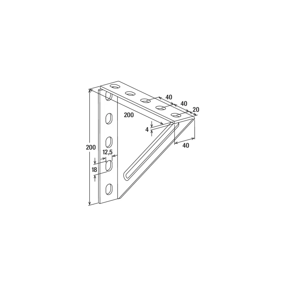 Console Equerre 200*200 PR Rail