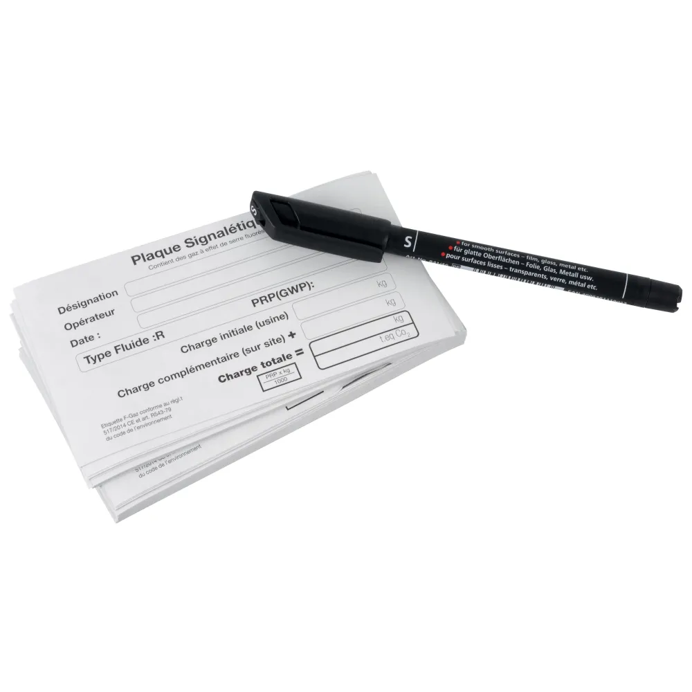 ETIQUETTE GAZ INSTAL SACH 50P