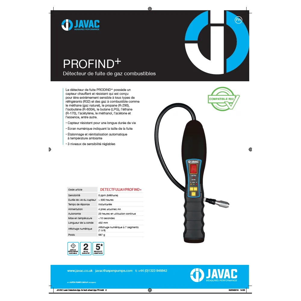 DETECTEUR FUITE JAVAC PROFIND+