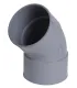 Coude à 45° PVC F-F Ø32mm gris