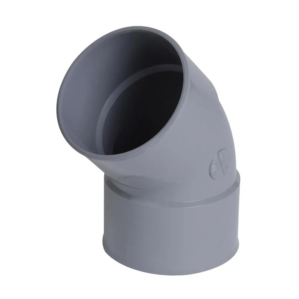 Coude à 45° PVC F-F Ø32mm gris