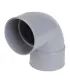Coude à 90° PVC F-F Ø32mm gris