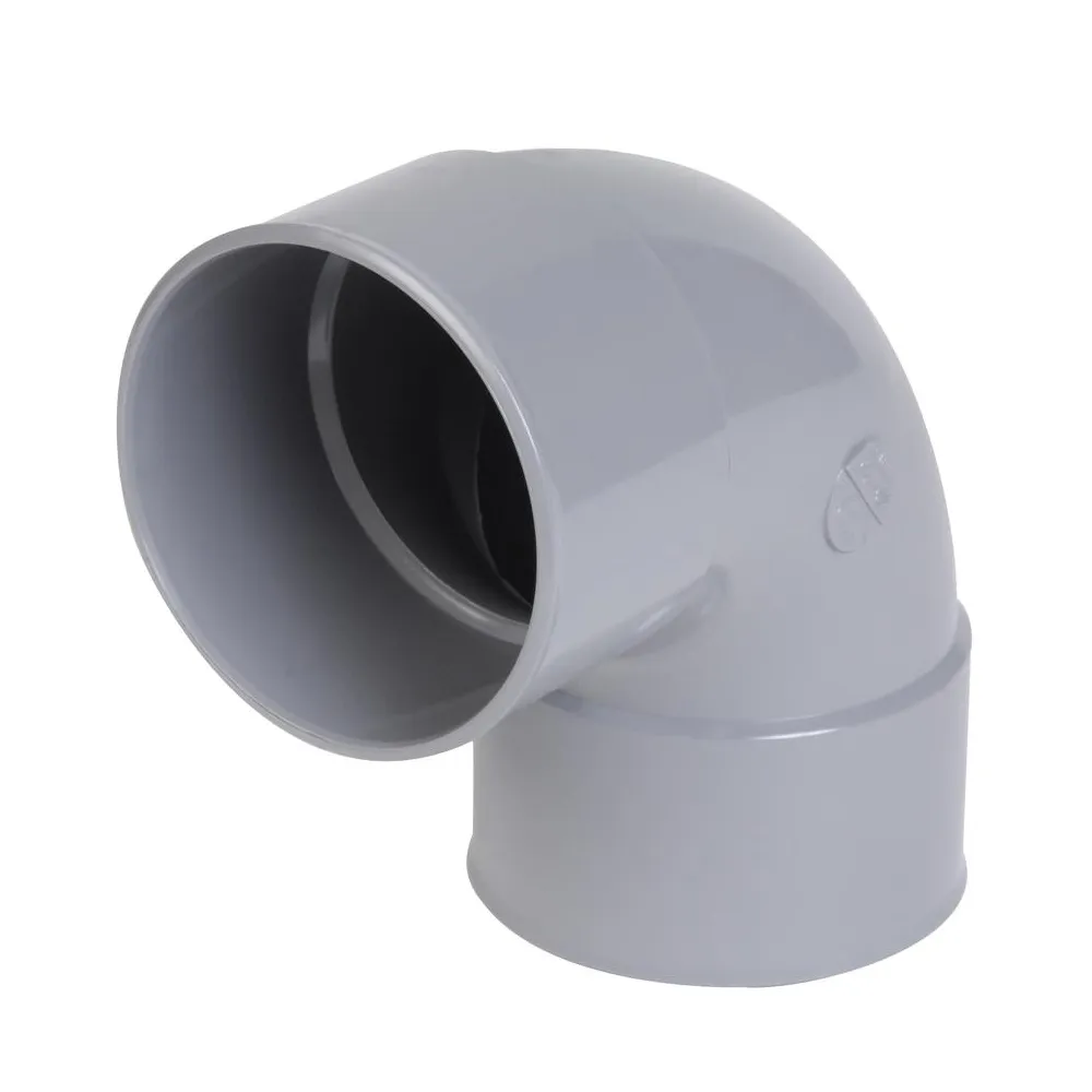 Coude à 90° PVC F-F Ø32mm gris