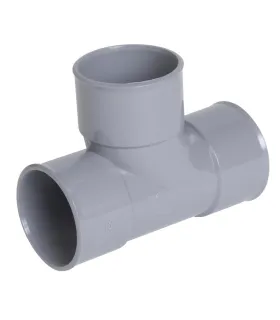 Té pied biche pvc grisFF Ø32mm