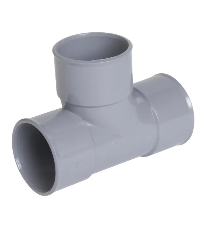 Té pied biche pvc grisFF Ø32mm