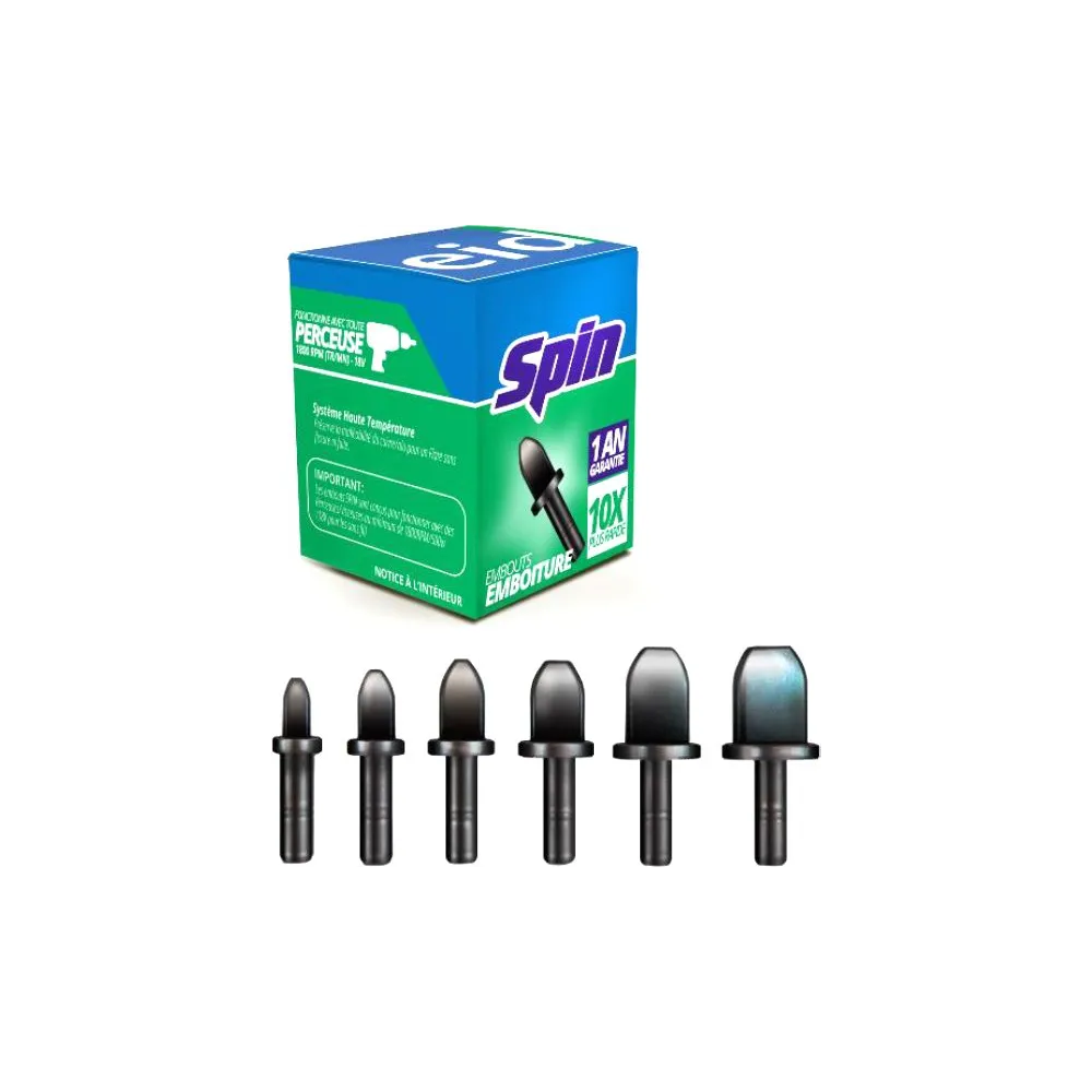 6 TETES EMBOITURE 1/4 AU 7/8